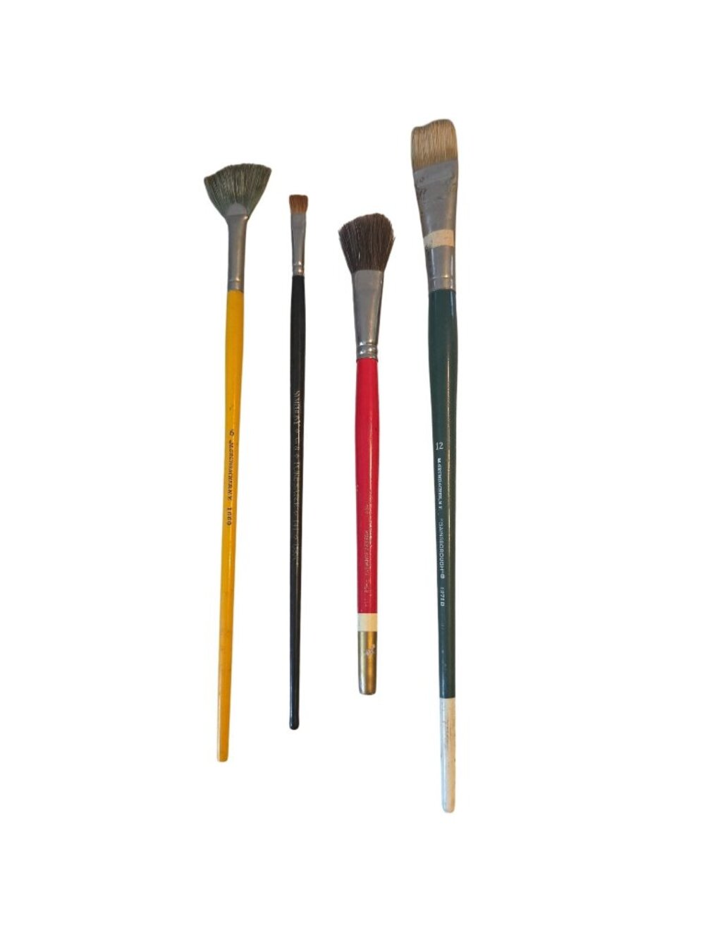 4 Long Handled Brushes Grumbacher Robert Simmons 2 New 2 Used